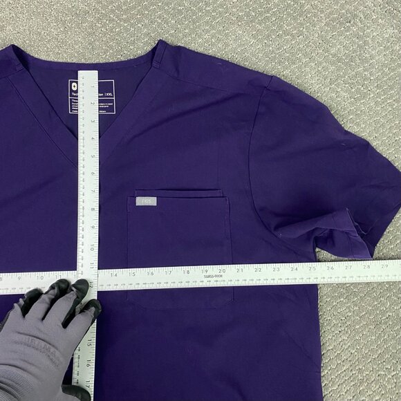 Figs Scrub Set Men's XXL Leon Top and 3XL/S Tansen Jogger Pants Purple - Picture 6 of 16